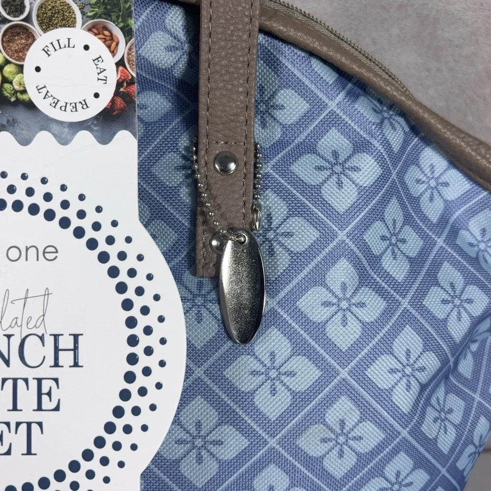 Eco One Insulated Lunch Tote Set Blue Bag Food Containers Ice Pack Travel Work
